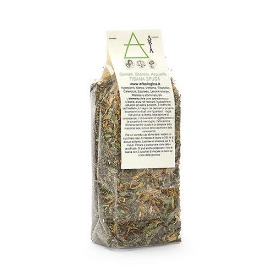 Herbal tea with verbena and mint flavor