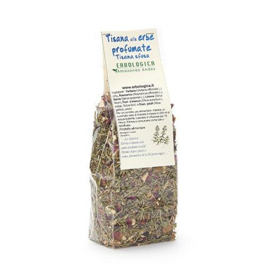 Herbal tea with scented herbs