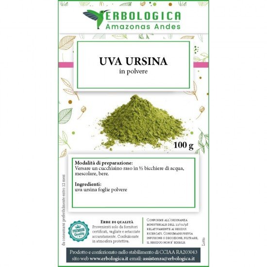 Uva ursina in polvere 100 grammi Uva ursina in polvere 100 grammi